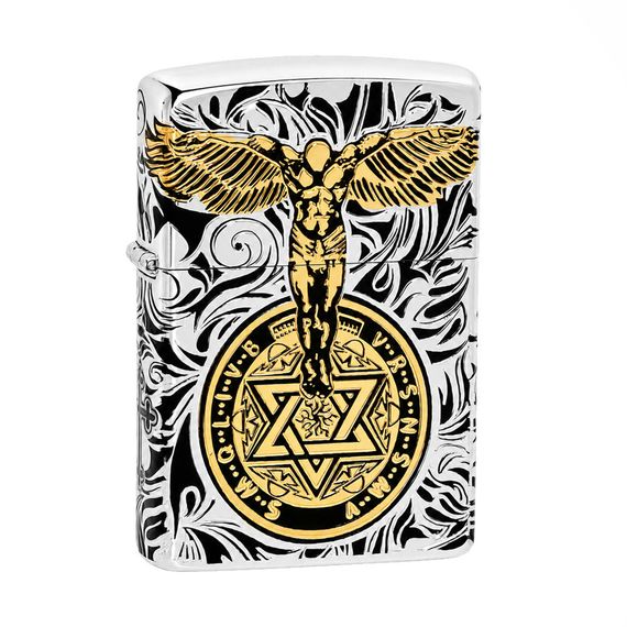 Металлическая Бензиновая Зажигалка Zorro Saint Benedict Seal