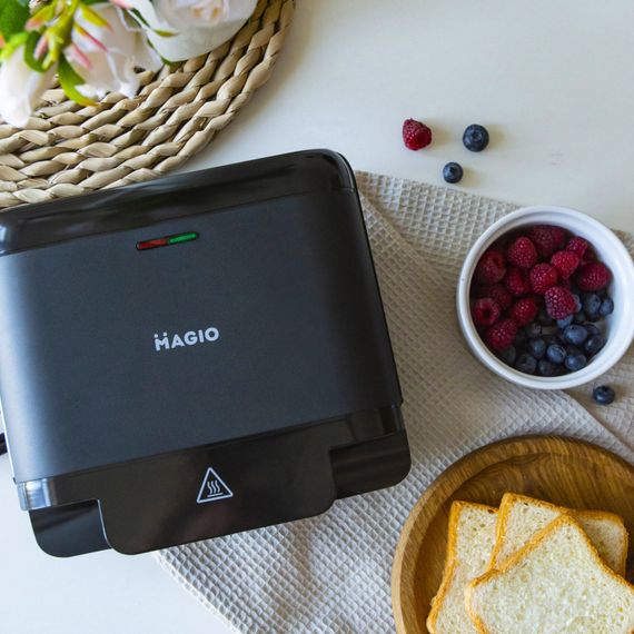 Бутербродниця MAGIO MG-378 750 Вт з антипригарним покриттям, Настільний гриль електричний-притискний | Зображення 5