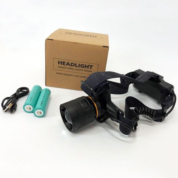 Ліхтар акумуляторний для риболовлі Bailong BL-8076-2-GT100, Налобний ліхтар з лінзою, Світлодіодний ліхтар CY-152 на лоб | Зображення 6