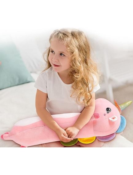 М'яка іграшка подушка Єдиноріг-батон плюшева 90 см Рожевий | Зображення 6