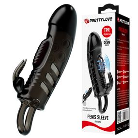 Насадка на член - Pretty Love Sloane Vibrating Penis Sleeve Black Sex Aura