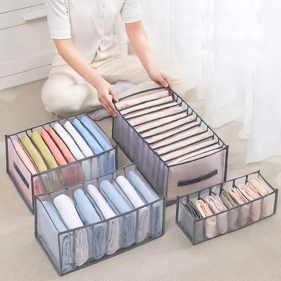 Набір органайзерів для нижньої білизни 4 шт / Комплект органайзерів для зберігання одягу | Зображення 4