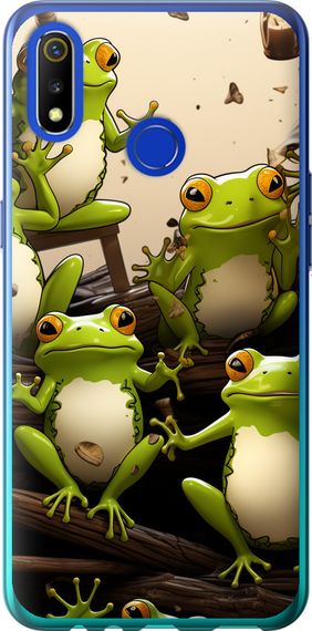 Чехол на Realme 3 Жабки "5656u-1869-17620"