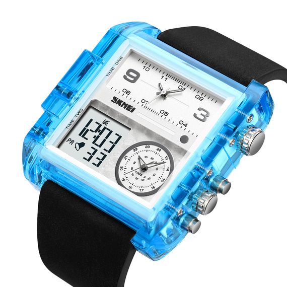 Чоловічий годинник Skmei 2020BU Blue-Transparent | Зображення 1