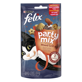 Ласощі Purina Felix Party Mix для дорослих котів, гриль мікс 60г