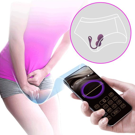 Вагінальні кульки Pretty love Elvira dark Purple, 12 vibration functions Mobile APP Long-distance Co sexstyle | Зображення 9