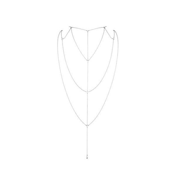 Цепочка для спины Bijoux Indiscrets Magnifique Back and Cleavage Chain украшение для тела, Серебристый | Зображення 1