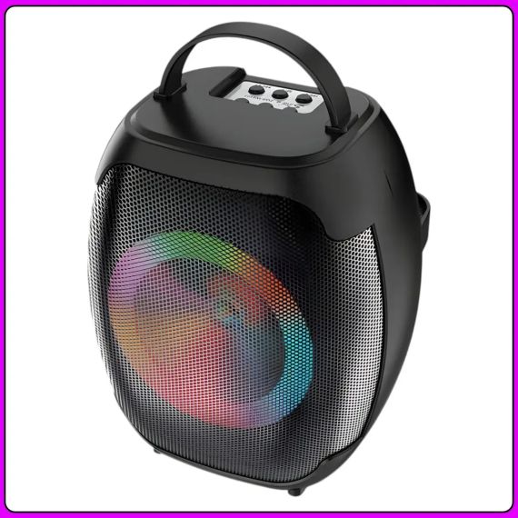Портативна Bluetooth колонка 4" з двома бездротовими мікрофонами ZQS-W4107 8W | Зображення 4