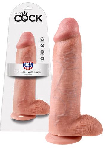 Фалоімітатор на присосці з мошонкою King Cock (30,5 см) Sex Aura | Зображення 1