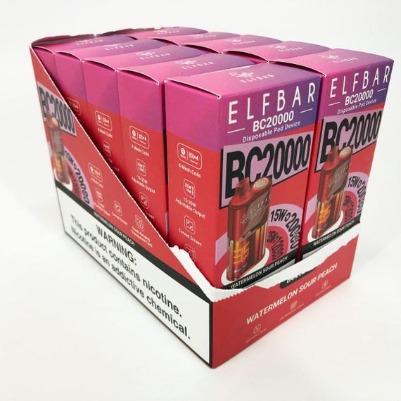 Elf Bar BC20000 смак Кавун Кислий Персик (Watermelon Sour Peach) | Зображення 3