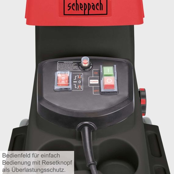 Измельчитель веток электрический Scheppach GS60 (2.8 кВт, 45 мм, 60 об/мин, 60 л, 20.8 кг) | Зображення 6