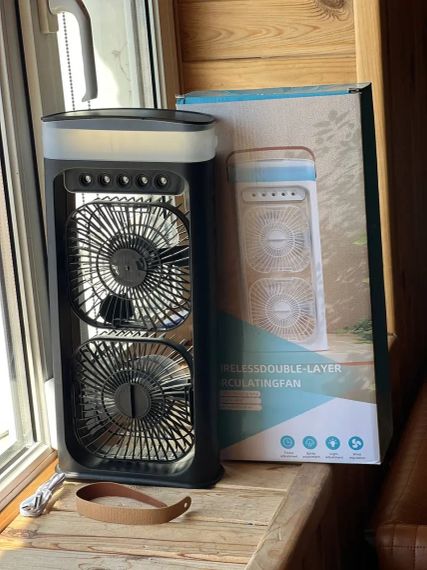 Настільний вентилятор-зволожувач з 3 режимами туману та водяним охолодженням та 180 LY-938