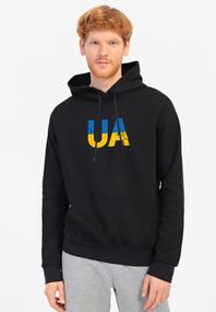 Худі чоловіче чорне з принтом "UA", 3XL