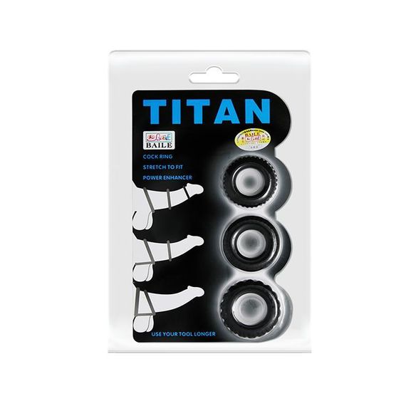 Эрекционные кольца BAILE TITAN THREE RINGS sexstyle | Зображення 5