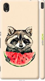 Чохол на Sony Xperia M4 Aqua E2312 Єнотик з кавуном "4605m-162-2448"