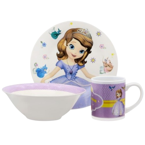 Набір дитячий 3пр. порцеляновий. Принцеса Софія