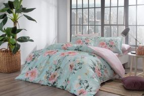 Постельное белье TAC Satin Digital 200×220 см Huron Pembe