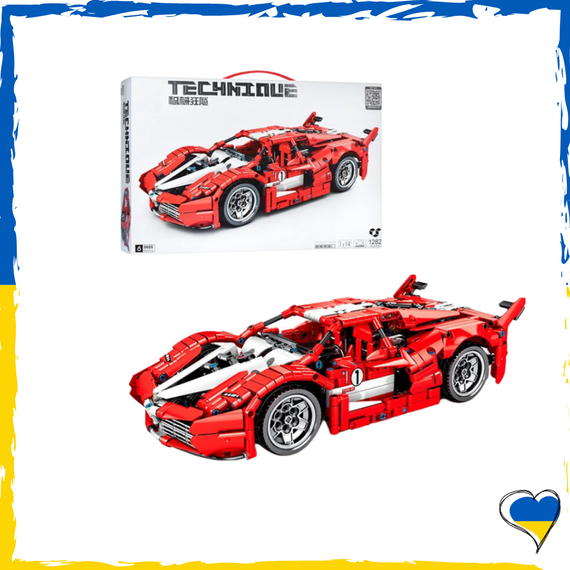 Дитячий конструктор "Гонкова машина" Bambi 8608 1282 деталей