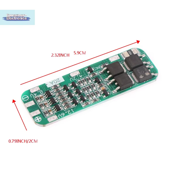 BMS плата захисту 3S 20A для Li-ion акумуляторів 18650 12.6V | Зображення 1