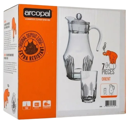 Набір для напоїв Arcopal Orient 7 предметів (глечик + 6 склянок) L4986 Luminarc | Зображення 1