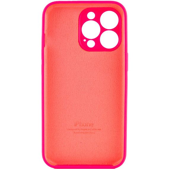 Чехол Silicone Case Full Camera Protective (AA) для Apple iPhone 15 Pro Max (6.7") Розовый / Barbie pink | Зображення 1