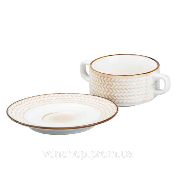 Тарілка для супу глибока 300 мл із блюдцем HP23388 | Зображення 2