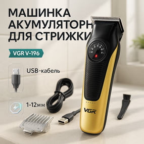 Машинка для стрижки волос электрическая, Аккумуляторная машинка для стрижки волос с насадками HM-85