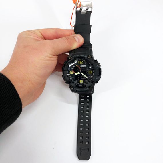 Годинник наручний чоловічий SKMEI 1520BK BLACK, армійський годинник протиударний. Колір: чорний | Зображення 5