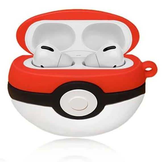 Силиконовый футляр Cartoons&Heroes для наушников AirPods Pro + карабин Покебол | Зображення 1