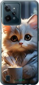 Чохол на Realme C31 Білий кіт "5646u-2593-2448"