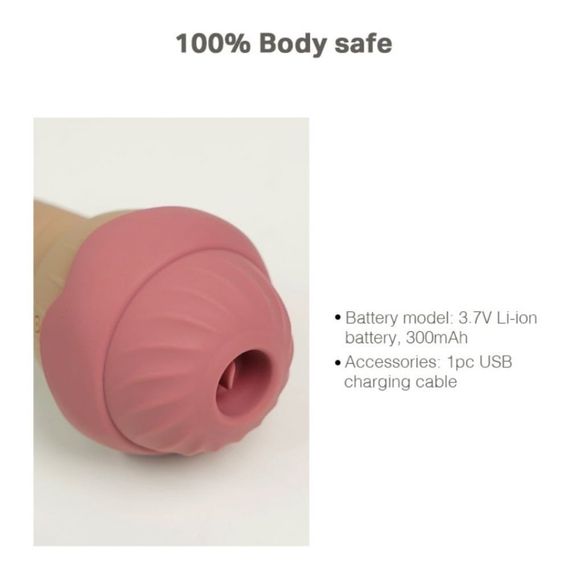 Вібратор та вакуумний стимулятор з язичком Sweet Em 0067F у формі морозива sexstyle | Зображення 5