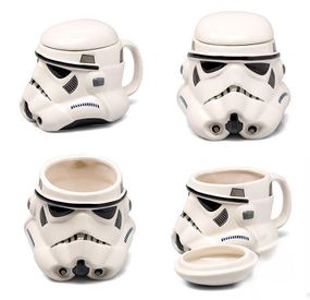 Чашка із кришкою Star Wars 3D Штурмовик (Біла) Кераміка (код: SKU-1212884063)