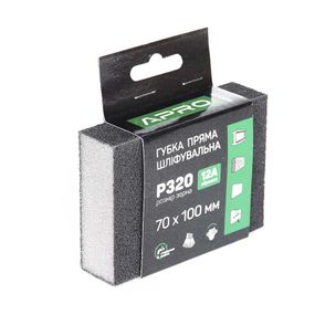 Губка шліфувальна APRO чотиристороння пряма P320 8281001