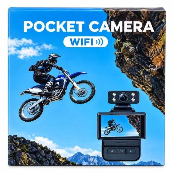 Нагрудная экшн-камера 4K Wi-Fi с дисплеем | Зображення 3