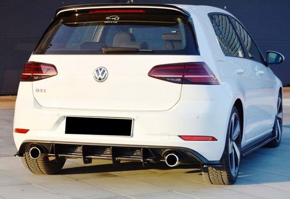 Задній дифузор DPT V-2 (для GTI, 2017-2019, чорний матовий) для Volkswagen Golf 7/E-Golf рр | Зображення 1
