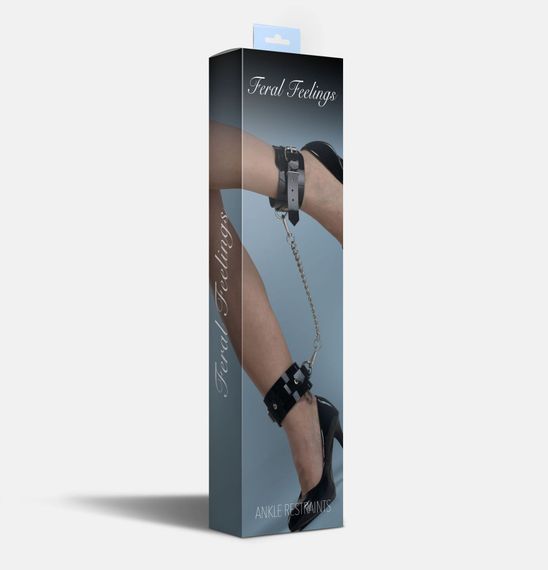Поножи Feral Feelings Ankle Restraints Черные One Size | Зображення 1