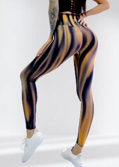 Лосіни пуш ап для фітнесу LILAFIT Помаранчевий градієнт M (LFL000016) | Зображення 1