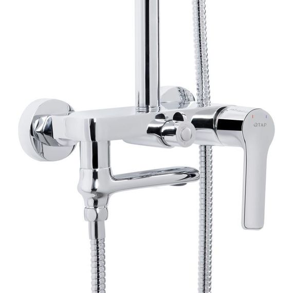 Душова система універсальна Qtap Taurus на три споживача (з виливом) QTTAU111CRM45665 Chrome | Зображення 3