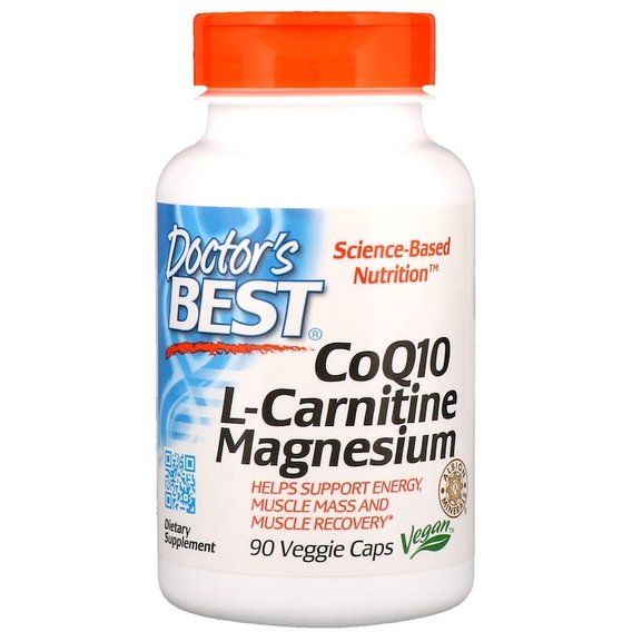 Коензим Doctor's Best CoQ10 L-Carnitine Magnesium 90 Veg Caps DRB-00477