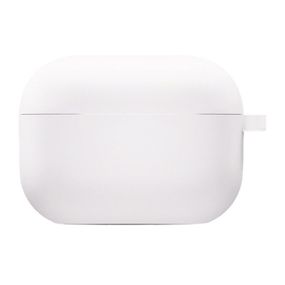 Силиконовый футляр с микрофиброй для наушников Airpods Pro 3 Белый / White