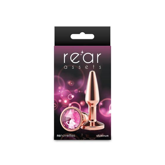 Анальна пробка NS Novelties Rear Assets - Tapered - Small - Rose Gold - Pink | Зображення 2