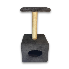 Дряпка Природа Д1 для котів з будкою капучино 32x32x65 см