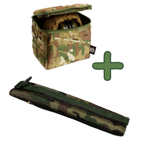 Комплект Підсумок для тактичних навушників + кавер для дужки навушників Multicam