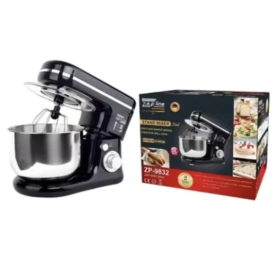 Тістоміс Zepline ZP-9832 міксер з чашею 5л з нержавіючої сталі 3500 Вт червоний | Зображення 2