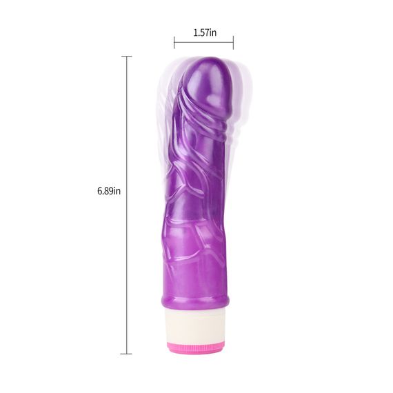 Вібратор реалістичний на батарейках Chisa Basic Luv Theory Stud Rod, фіолетовий, 17.5 см Sex Aura | Зображення 5