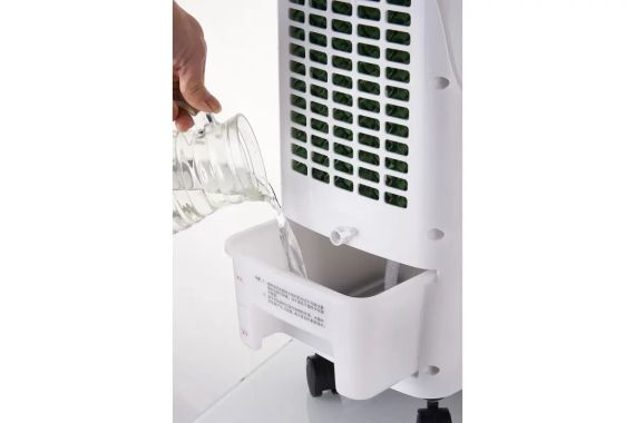 Охладитель воздуха Germatic SK-001J, (120W, сенсорные кнопки, пульт, экран, колеса, автовращение, емкость - 5,5л, 2 контейнера для | Зображення 1