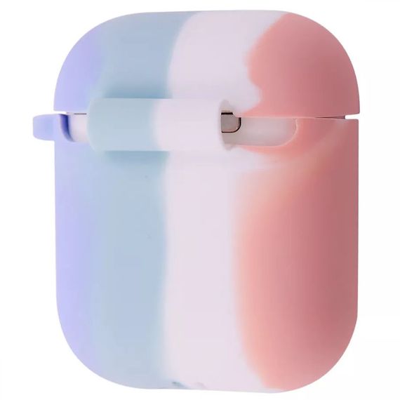 Силіконовий футляр Colorfull для навушників AirPods 1/2 Рожевий / Бузковий | Зображення 1