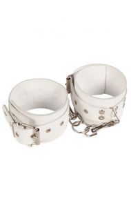 Оковы Leather Restraints Leg Cuffs, White sexstyle