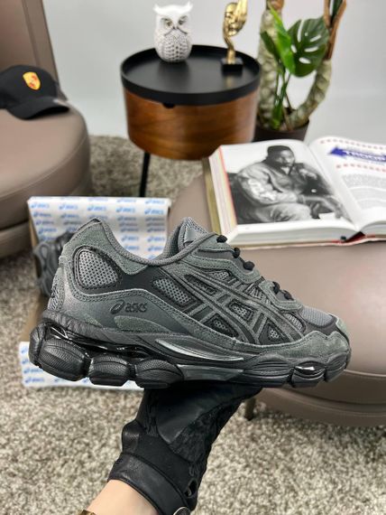 Чоловічі кросівки ASICS Gel-NYC Dark Grey Black (замша , текстиль) 42 26,5 | Зображення 5