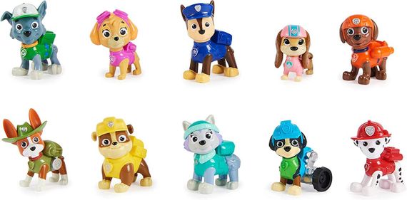 Подарунковий набір 10 фігурок Щенячий патруль Оригінал Paw Patrol 10th Anniversary All Paws On Deck | Зображення 1